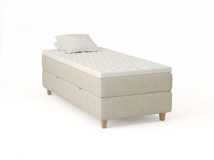 Comfort seng med oppbevaring 90x200 - sand