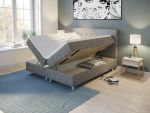 Comfort seng med oppbevaring 180x200 - lys grå