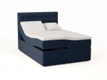 Premium regulerbar seng 140x200 - mørk blå