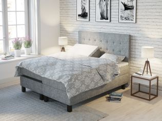 Comfort regulerbar seng 180x200 - lys grå