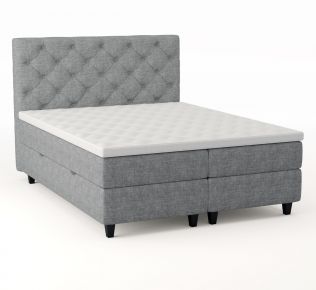 Comfort seng med oppbevaring 160x200 - lys grå