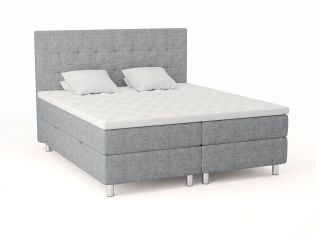 Comfort seng med oppbevaring 180x200 - lys grå